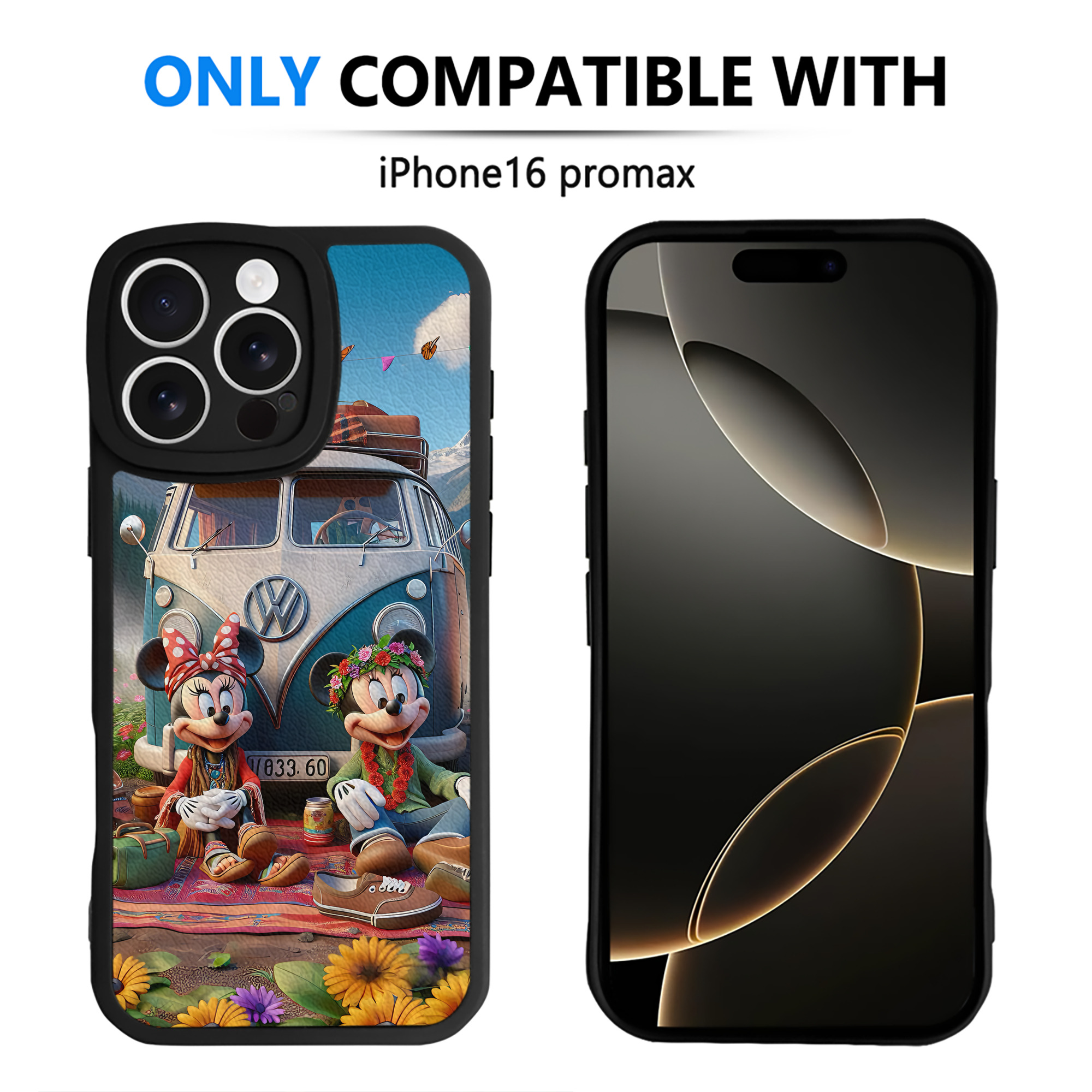 （画像用） ミッキーマウス Mickey Mouse 【iPhone 16シリーズ対応】シリコンスマホケース（レザー調） 材質：シリコン